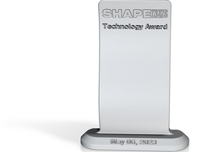 Digital-Shapeways Trophy with Logo and date in Shapeways Trophy with Logo and date