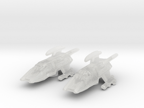 Klingon Toron Shuttle (STO) 1/700 Attack Wing x2 in Clear Ultra Fine Detail Plastic