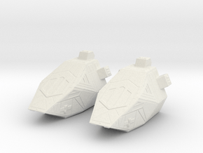 Klingon Toron Shuttle (TNG) 1/350 Attack Wing x2 in White Natural Versatile Plastic