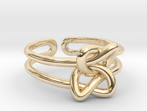 Double knot in 14k Gold Plated Brass