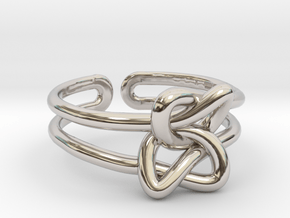 Double knot in Rhodium Plated Brass