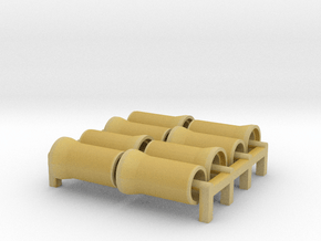 N Scale Sewer Pipes 1000mm 8pc in Tan Fine Detail Plastic