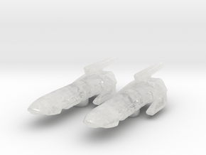 Lotus Flower Class 1/7000 Attack Wing x2 in Clear Ultra Fine Detail Plastic