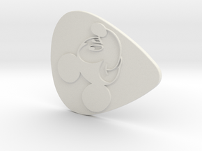 mickey mouse guitar pick in White Natural Versatile Plastic