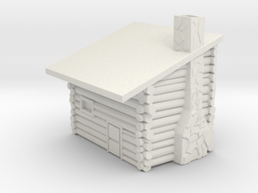 Log cabin for d&d scenery or decoration in White Natural Versatile Plastic