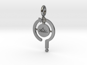 Think Do Be Pendant in Polished Silver: Medium