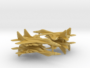1:400 Scale MiG-29 Fulcrum (Loaded, Gear Up) in Tan Fine Detail Plastic