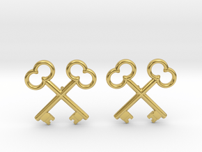 The Society of the Crossed Keys Lapel Pins in Polished Brass
