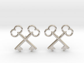 The Society of the Crossed Keys Lapel Pins in Rhodium Plated Brass