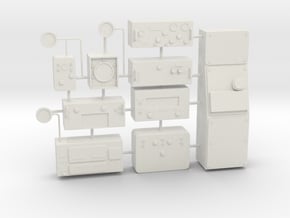 1/16 UBoot VII/C Room radio-radar box SET in White Natural Versatile Plastic