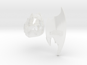 Cave Orc Helmet & Shield in Clear Ultra Fine Detail Plastic