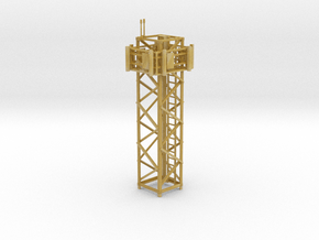 Building Rooftop Mounted Square Cell Tower 1/87   in Tan Fine Detail Plastic