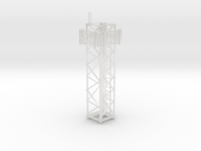 Building Rooftop Mounted Square Cell Tower 1/87   in Clear Ultra Fine Detail Plastic