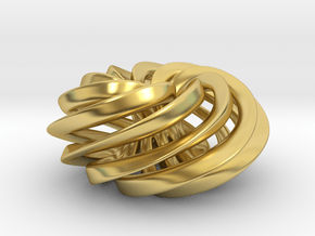 50mm HOLOS Amulet Sculpture in Polished Brass