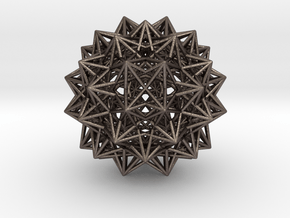 Compound of 20 Octahedra in Polished Bronzed Silver Steel