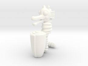 The Neptunes - Happy Hippy Seahorse in White Processed Versatile Plastic