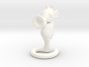 The Neptunes - Syncopating Seahorse in White Processed Versatile Plastic