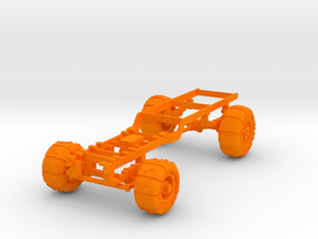 28mm orc truck chassis 4x2 in Orange Smooth Versatile Plastic