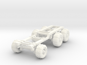 Truck chassis with wheels - downloadable in White Processed Versatile Plastic