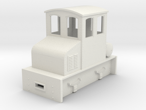 HO small electric loco 1  in White Natural TPE (SLS)