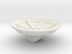 Space Ship Dish in White Natural TPE (SLS)