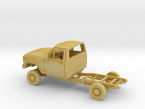1/64 1980-86  Ford F Series Single Cab and Frame  in Tan Fine Detail Plastic