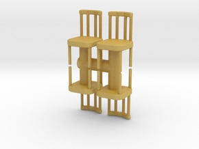 Antique Chair (x4) 1/48 in Tan Fine Detail Plastic