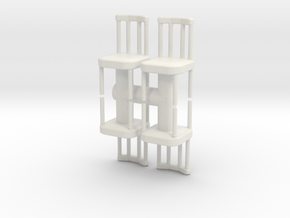 Antique Chair (x4) 1/48 in White Natural Versatile Plastic