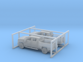 1/160 2X 2022 Chevy Silverado HD Crew Cab Reg Bed in Tan Fine Detail Plastic