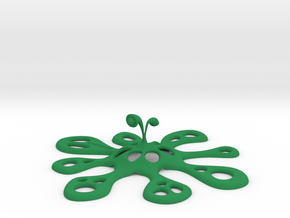 Shower Drain Cover_Alien.v2 in Green Smooth Versatile Plastic