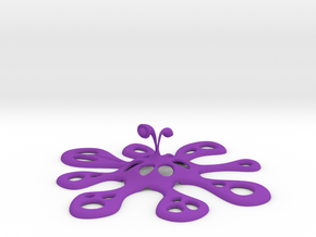 Shower Drain Cover_Alien.v2 in Purple Smooth Versatile Plastic