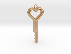 Heart Design Key v2 - Precut for Kink3D Lock Set in Natural Bronze: Medium