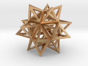 Stellated Icosahedron 1.7" in Natural Bronze