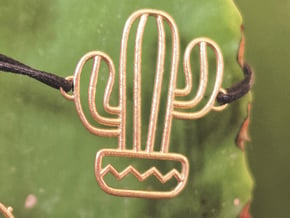 Cactus Arms Bracelet in Polished Brass