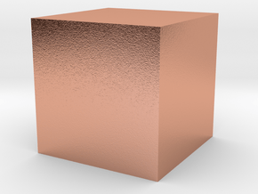 50 mm Solid Cube in Natural Copper