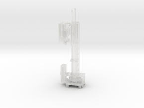 Building Rooftop Tubular Pole Cell Tower 1-87 HO in Clear Ultra Fine Detail Plastic