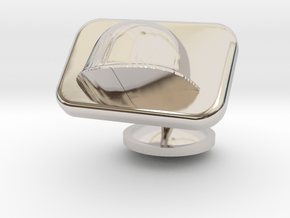 GI Helmet cuffllink - WWII in Platinum