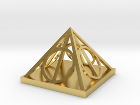 Deathly Hallows Sculpture in Polished Brass