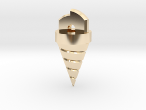 Gurren Lagann Core Drill in 14K Yellow Gold