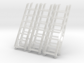 1/96 US Typical Ladders SET x6 in Clear Ultra Fine Detail Plastic