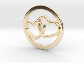 MAKOM COIN OF LOVE in 14k Gold Plated Brass