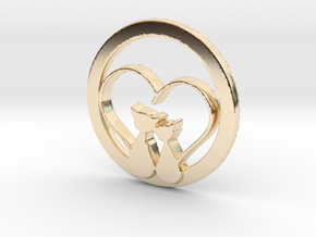 MAKOM COIN OF LOVE in 14k Gold Plated Brass