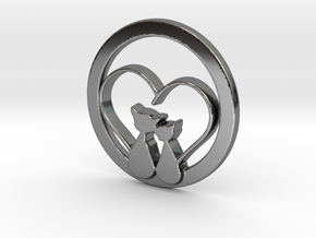 MAKOM COIN OF LOVE in Fine Detail Polished Silver