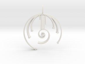 Harmonic Oscillator (Domed) in White Natural Versatile Plastic
