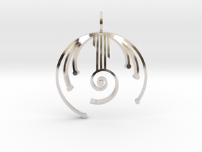 Harmonic Oscillator (Domed) in Rhodium Plated Brass