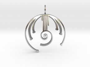 Harmonic Oscillator (Domed) in Natural Silver