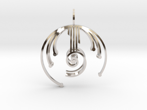Harmonic Oscillator (Double-Domed) in Rhodium Plated Brass