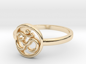 Om Ring | Spiritual | Blessed | 9k Gold | Me in 9K Yellow Gold : 13 / 69