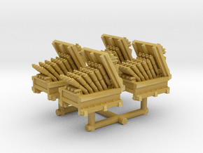 1/250 USN Hedgehog Thrower Set 4pcs in Tan Fine Detail Plastic