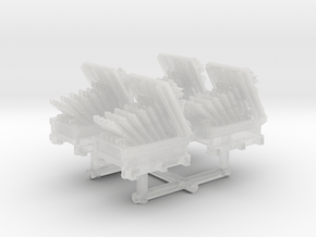 1/250 USN Hedgehog Thrower Set 4pcs in Clear Ultra Fine Detail Plastic